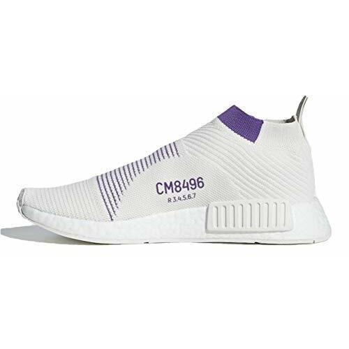 Adidas Women`s NMD_CS1 Primeknit Casual Sneakers Cloud White/purple - White