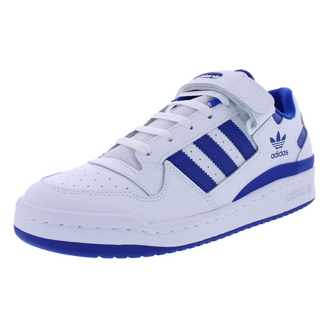 Adidas Forum Low Mens Shoes - Cloud White/Royal Blue, Main: White