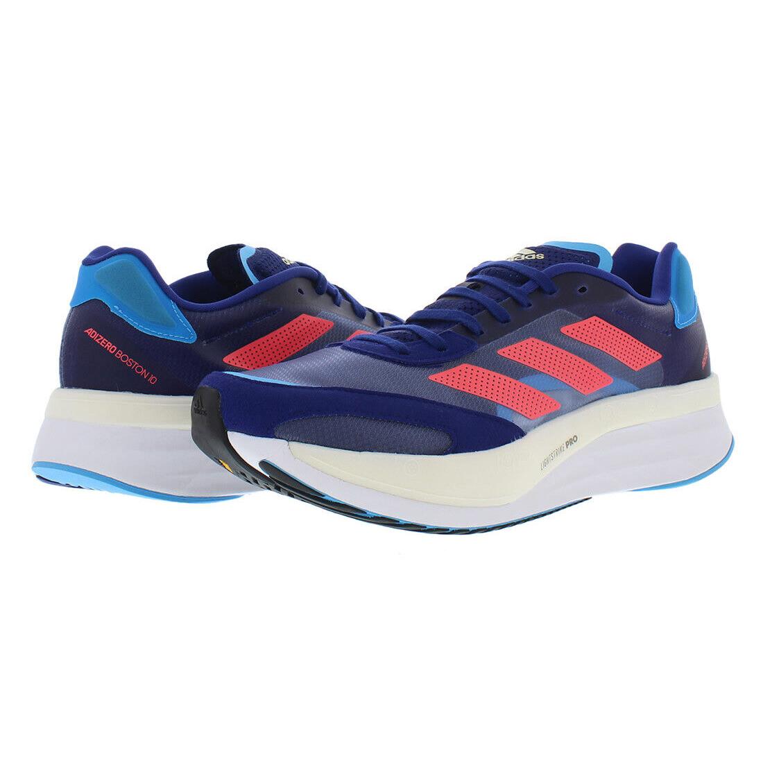 Adidas Adizero Boston 10 Mens Shoes - Blue/Red, Main: Blue