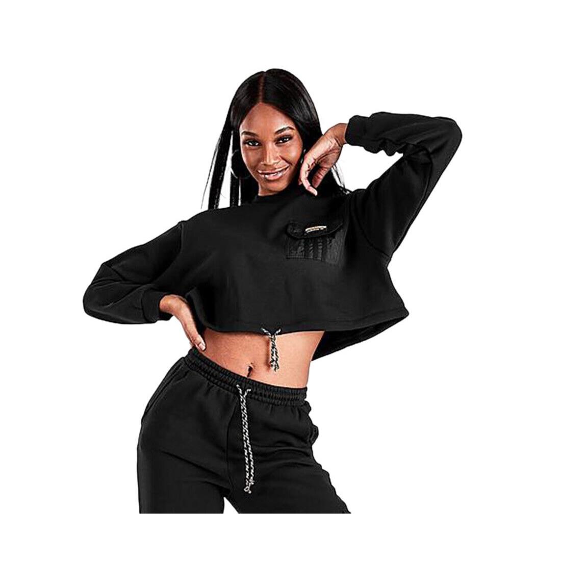 Adidas Outline Crop Crew Womens Active Sweatshirts