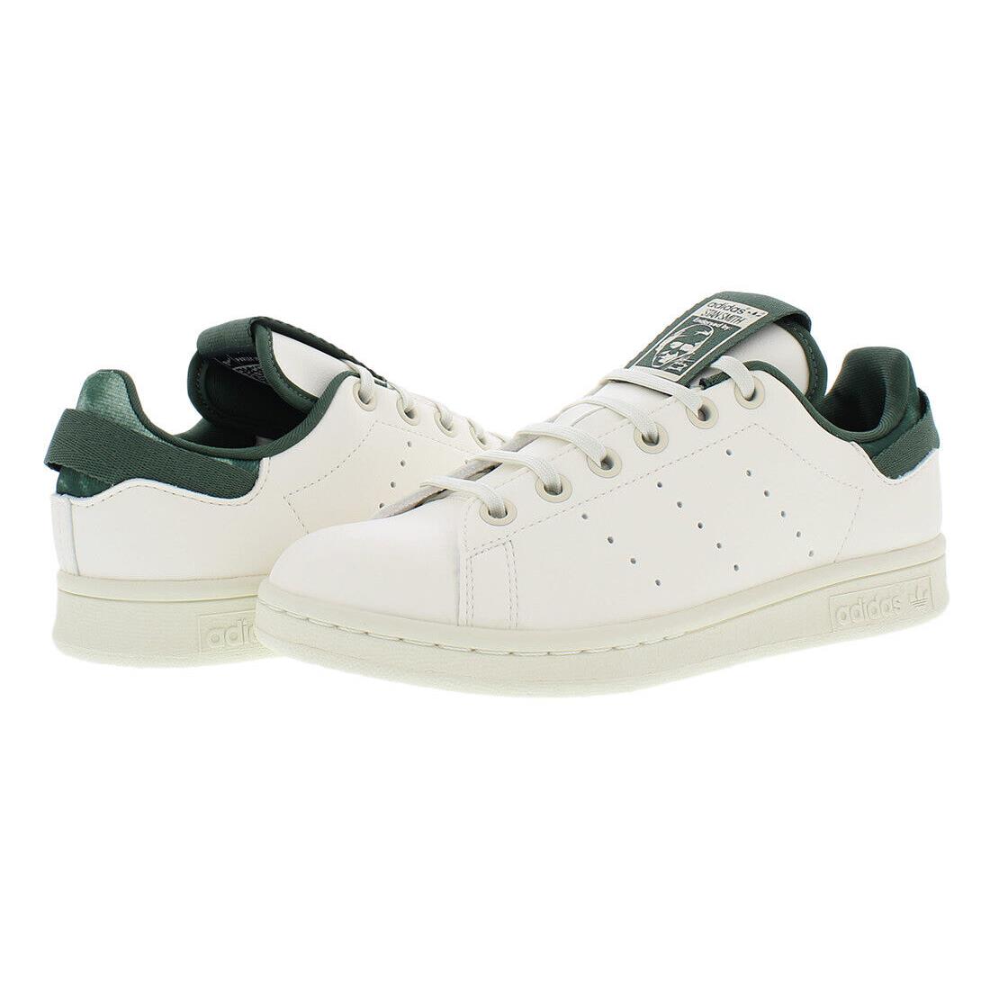 Adidas Stan Smith Boys Shoes - Cream/Green, Main: White