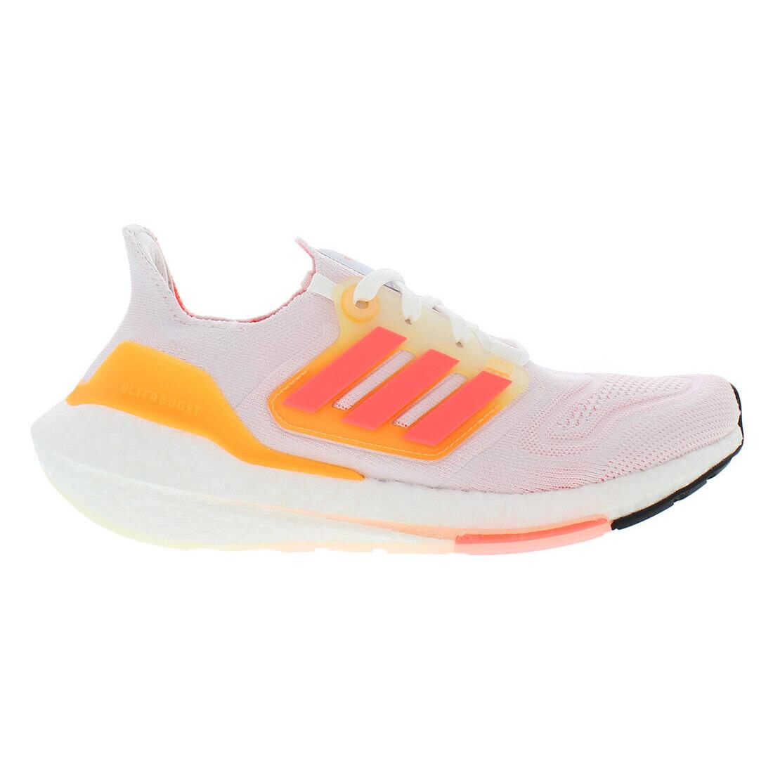 Adidas Ultraboost 22 Womens Shoes - White/Orange/Red, Main: White