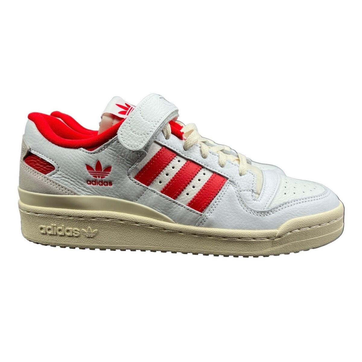 Adidas Forum 84 Low White Vivid Red Cream Shoes GY5848 Men`s Sizes 10 - 13 - White