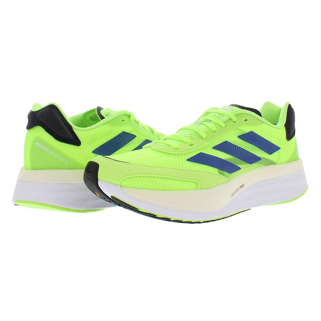 Adidas Adizero Boston 10 Mens Shoes - Neon/Blue, Main: Yellow