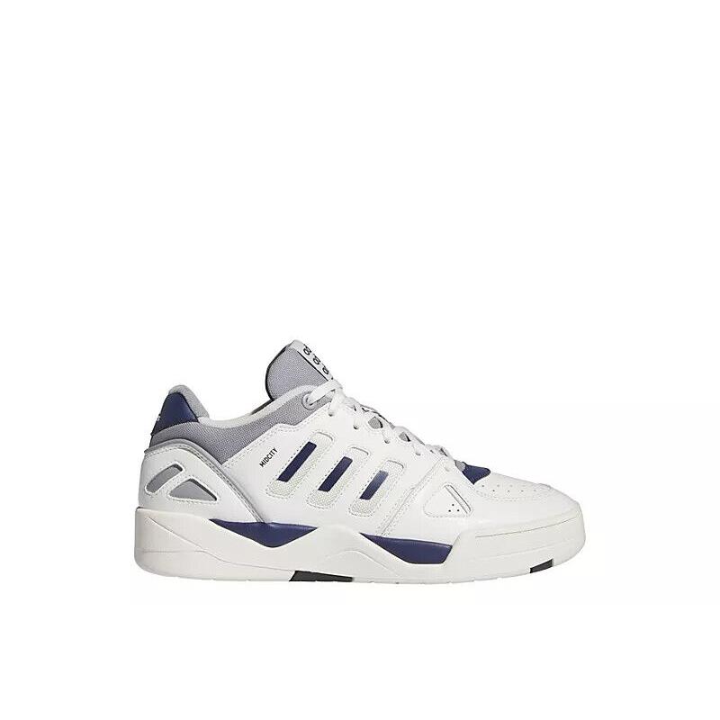 Adidas Mens Midcity Fashion Casual Daily Leather Sneaker - White/Navy