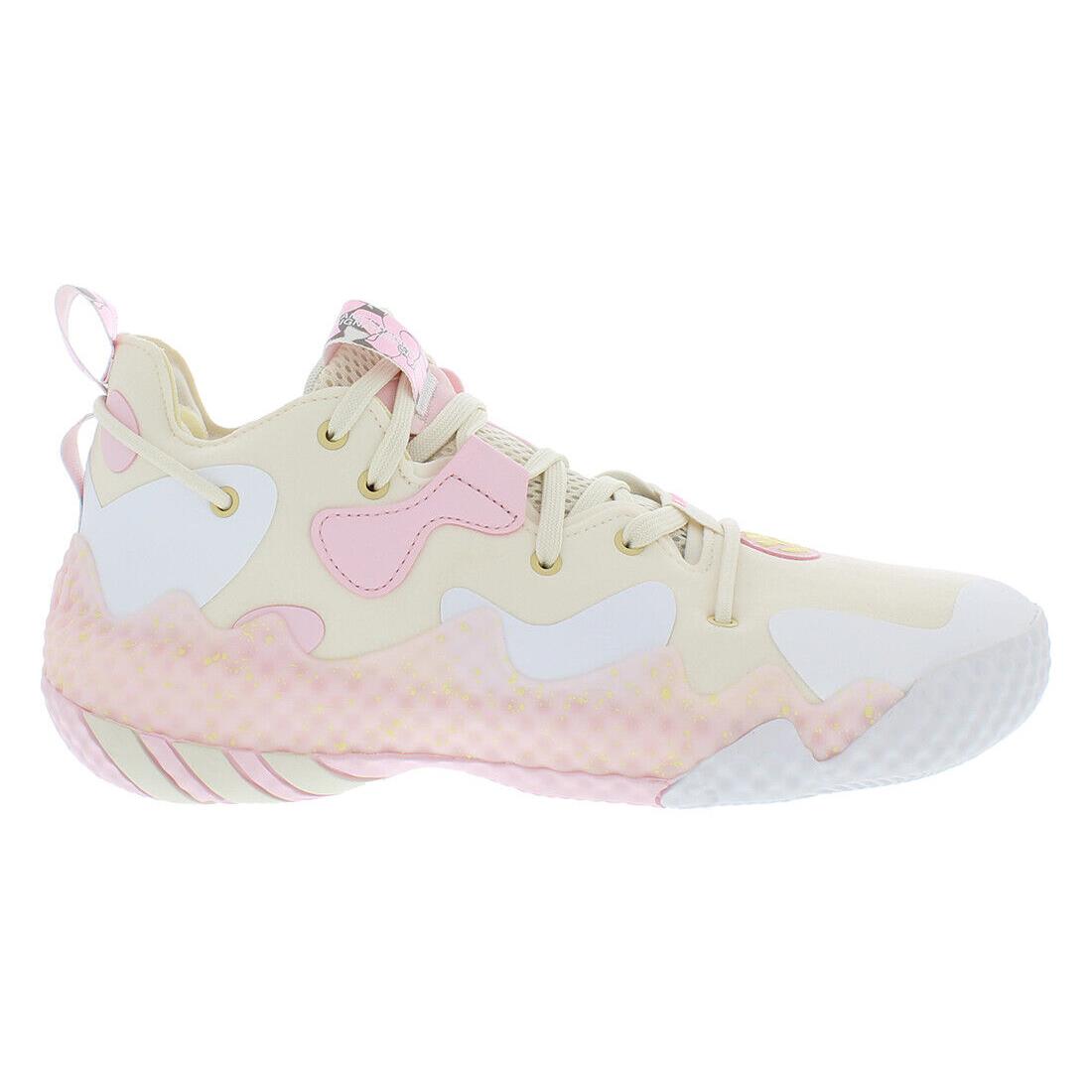 Adidas Harden Vol6 Unisex Shoes - Cream/Pink, Main: Off-White