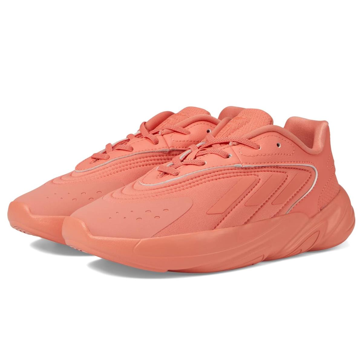 Girl`s Sneakers Athletic Shoes Adidas Originals Kids Ozelia Little Kid - Semi Coral Fusion/Semi Coral Fusion/Semi Coral Fusion