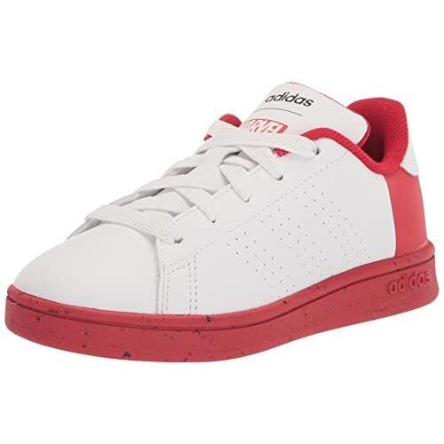 Adidas Advantage Tennis Shoe - White/White/Better Scarlet (Spider-man)