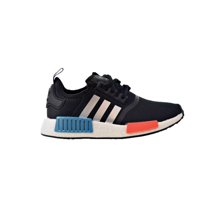 Adidas Nmd R1 J Kids Black Red Blue Athletic Shoes - Black Red Blue