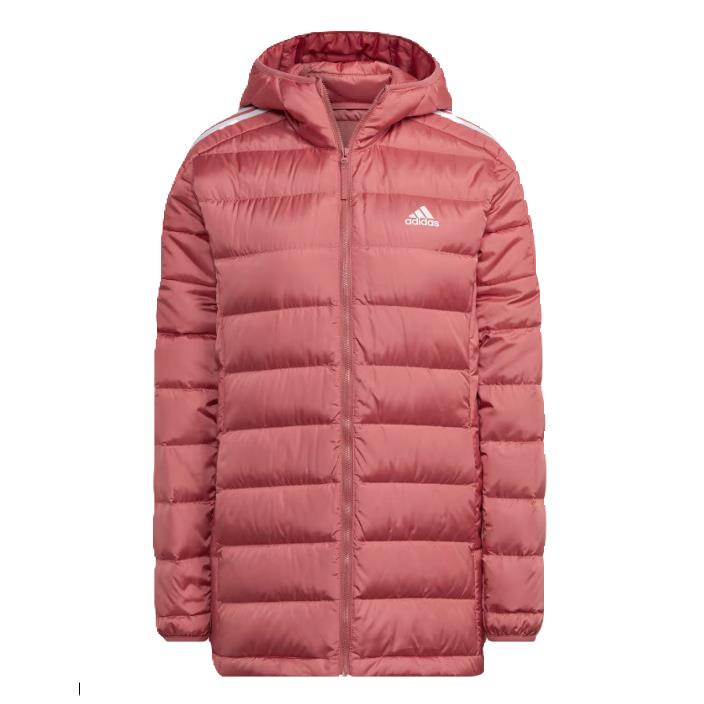 Adidas Women`s Essentials Light Down Hooded Parka Wonder Red HK4620 h