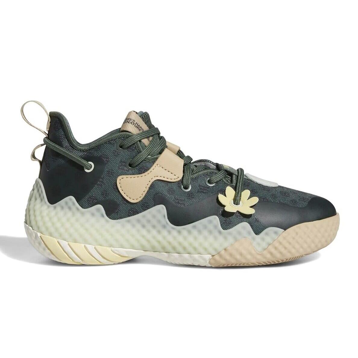 Adidas Harden Vol. 6 `green Oxide Monogram` Yellow Beige GW9032 Men`s Size 8-13 - Green Oxide/Almost Yellow/Linen Green