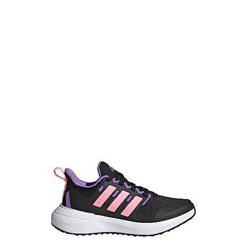 Adidas Fortarun 2.0 Cloudfoam Shoes Kids` - Core Black/Beam Pink/Violet Fusion