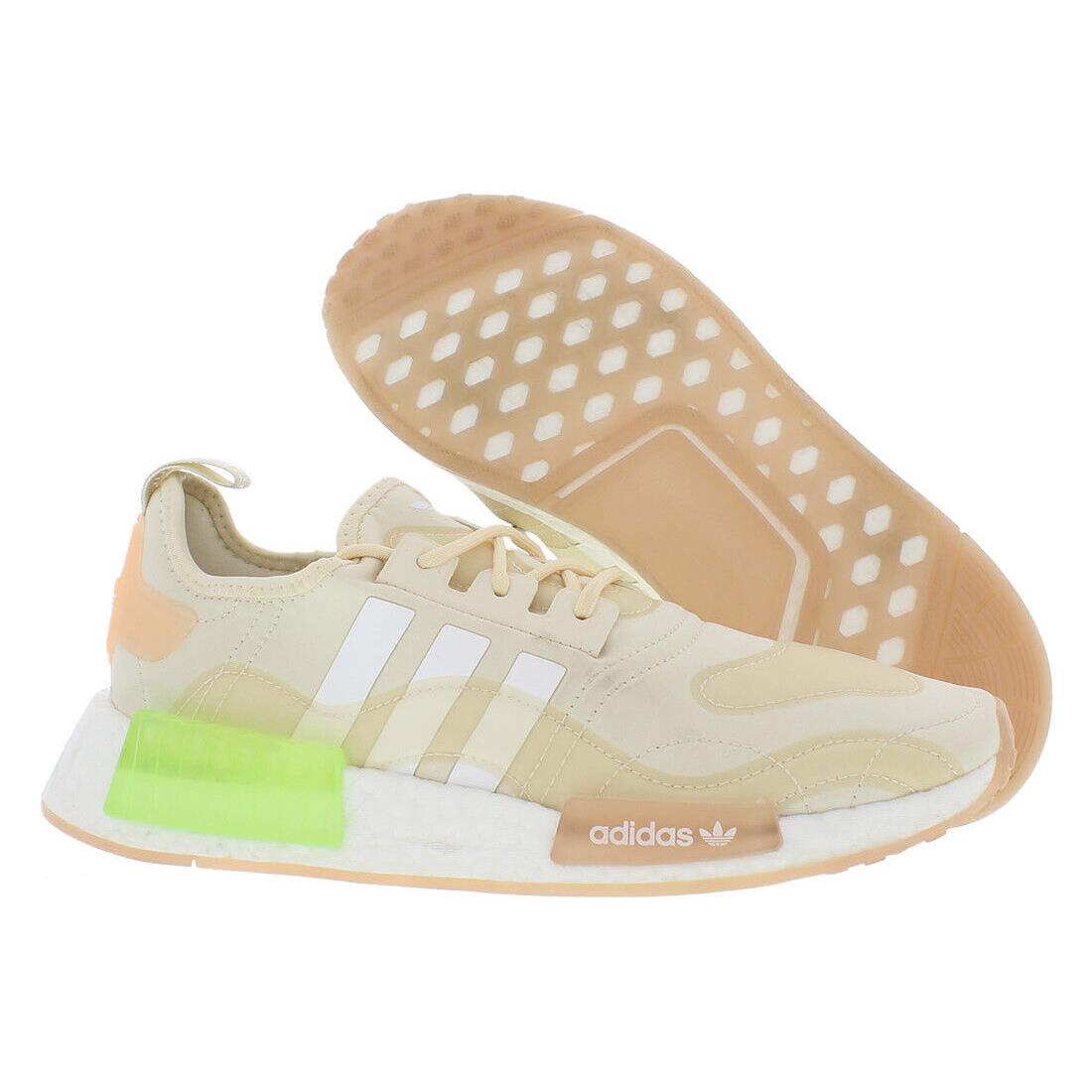 Adidas NMD_R1 Womens Shoes - Wonder White/Signal Green, Main: White