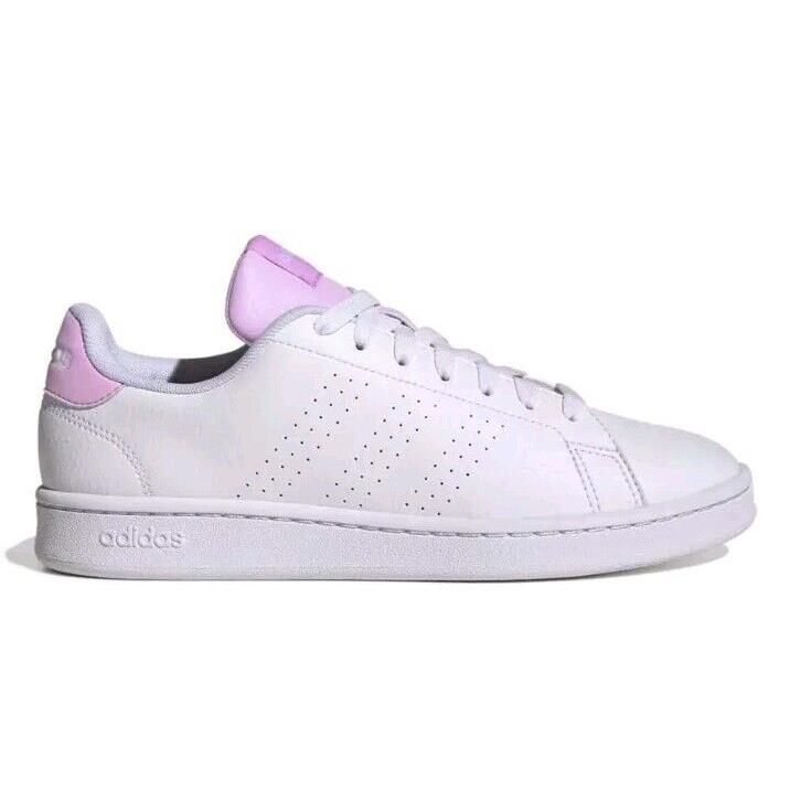 Adidas Advantage Tennis Athletic Shoes White Pink Women`s Size 9 IF6108 - White