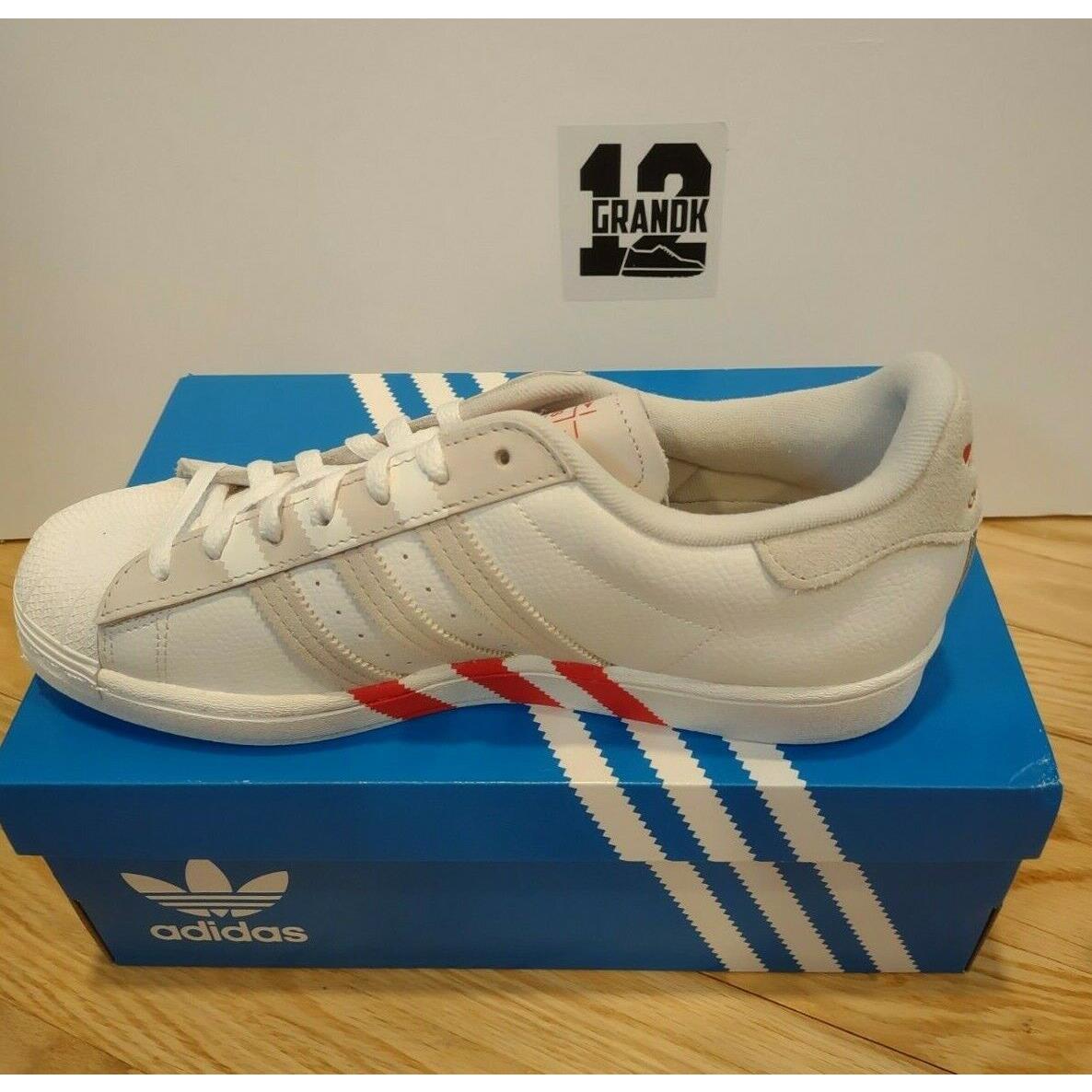 Adidas Originals Superstar Size 10 GY0995 White red grey SporTipTop