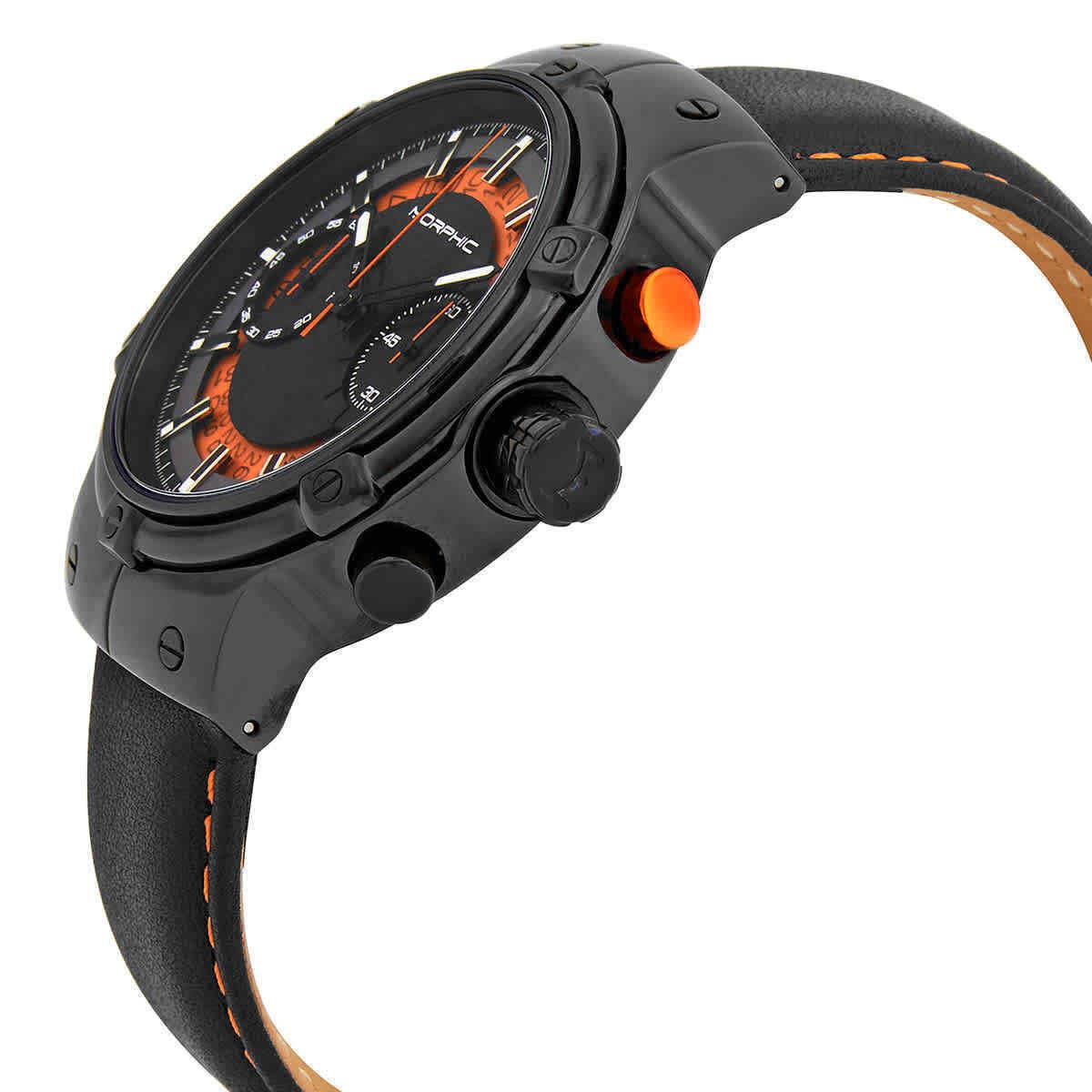 Morphic M91 Series Quartz Orange Dial Men`s Watch MPH9105