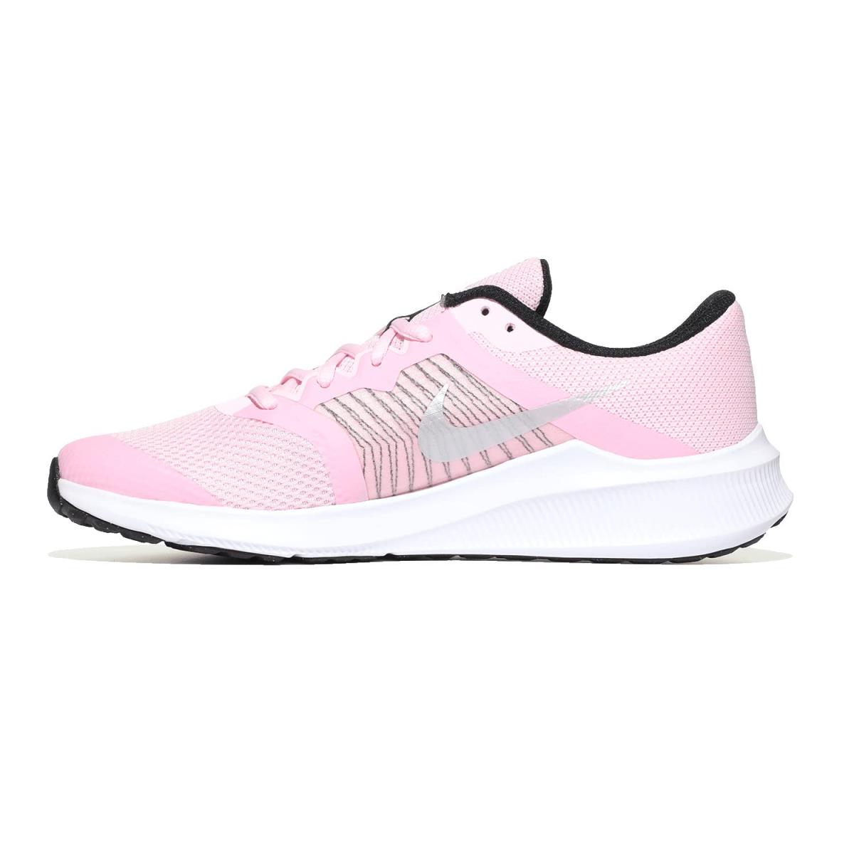 Boy`s Sneakers Athletic Shoes Nike Kids Downshifter 11 Big Kid - Pink Foam/Metallic Silver/Black/White