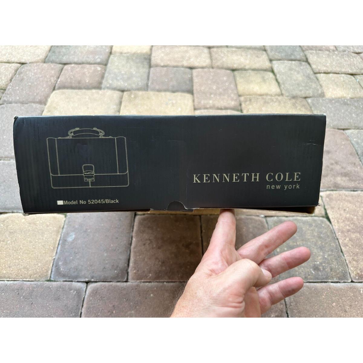 Vintage Kenneth Cole NY Port-a-vallarta Black Leather Briefcase 52045
