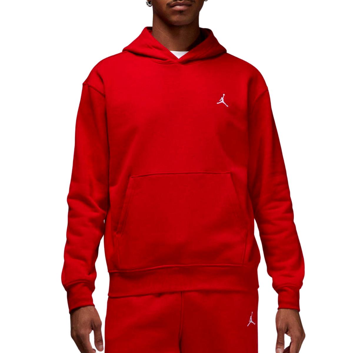 Jordan Essential Fleece Pullover Hoodie sz S Small Gym Red Jumpman