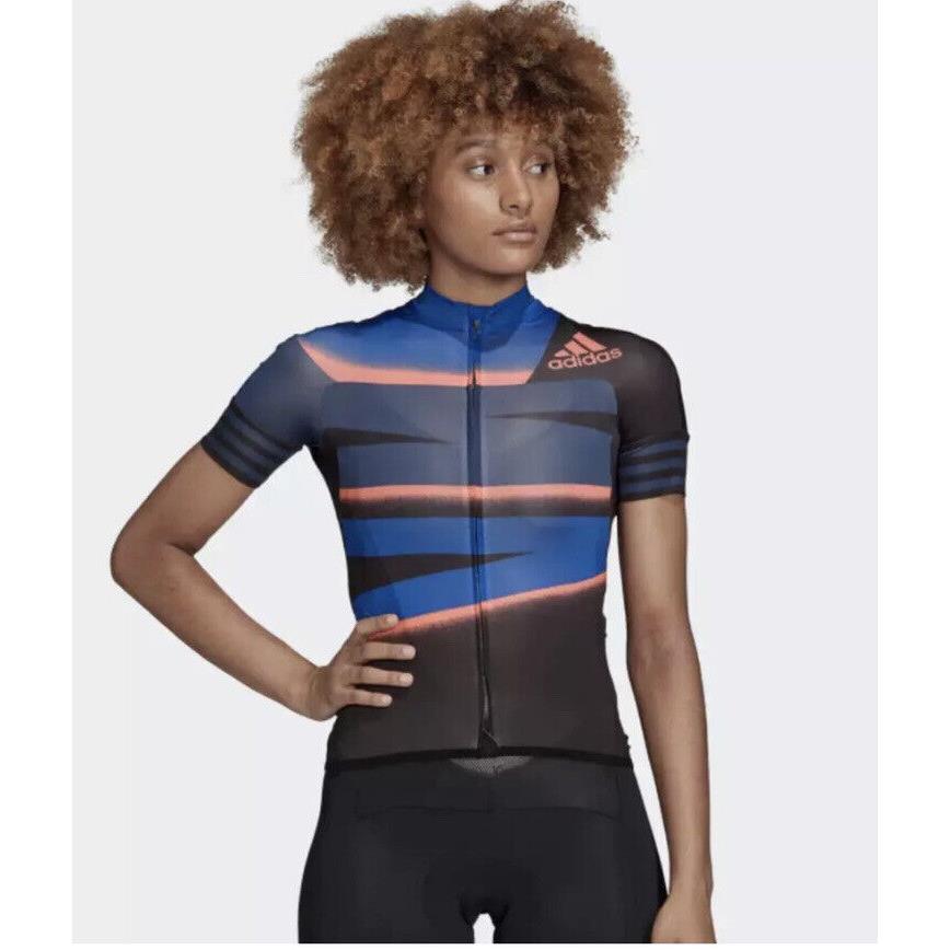 Adidas Adistar Cycling Jersey FJ6599 Tech Indigo Blue Women`s Sm B37