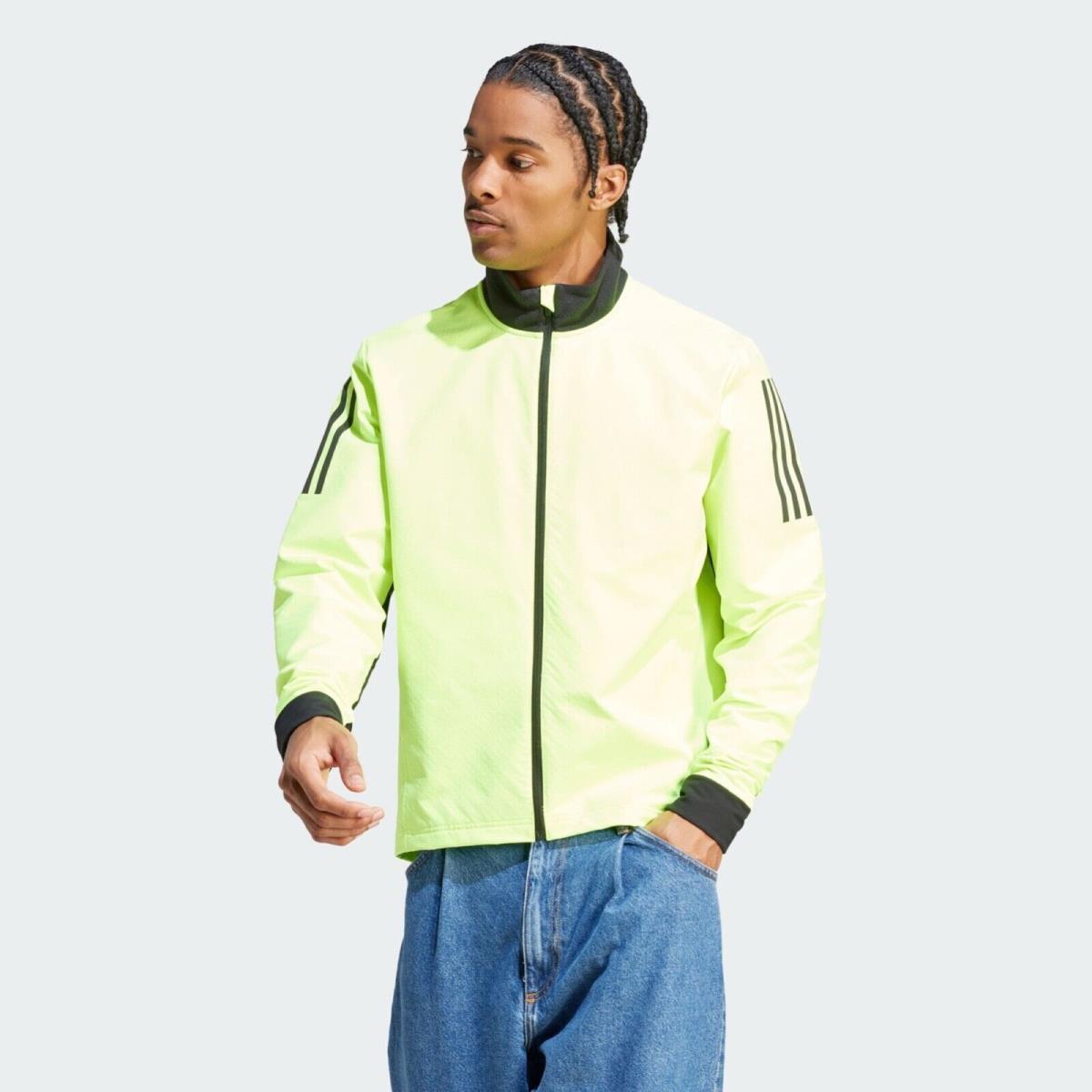 Adidas The Cold.rdy Cycling Jacket IL7000 Mens Small S Lucid Lemon Yellow