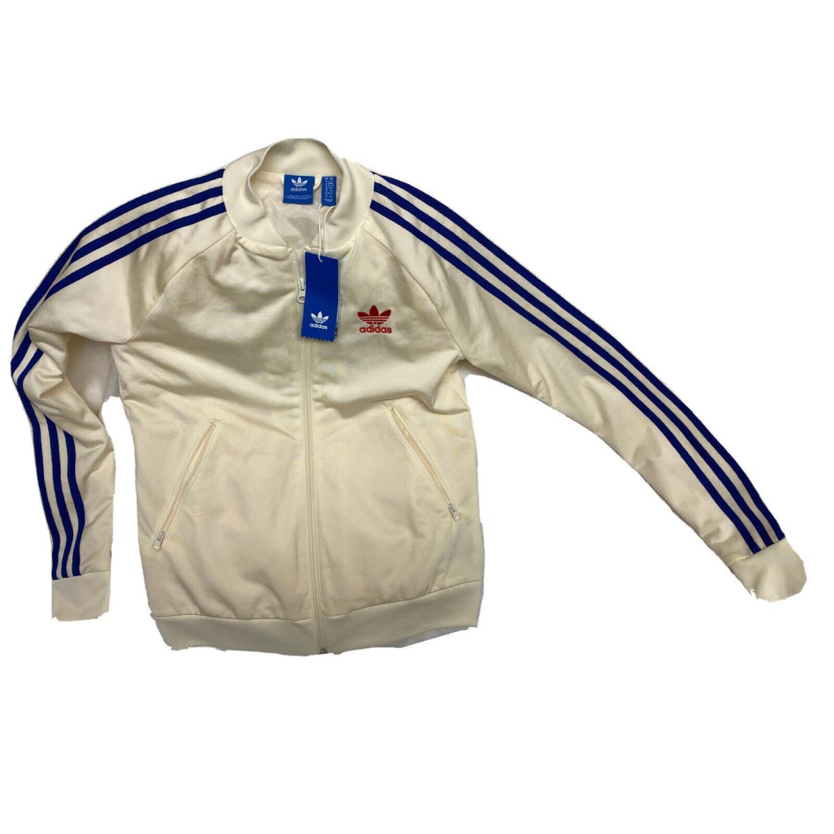 Adidas Womens Embellished Arts Cream Track Jacket Butterfly Moth Size XS