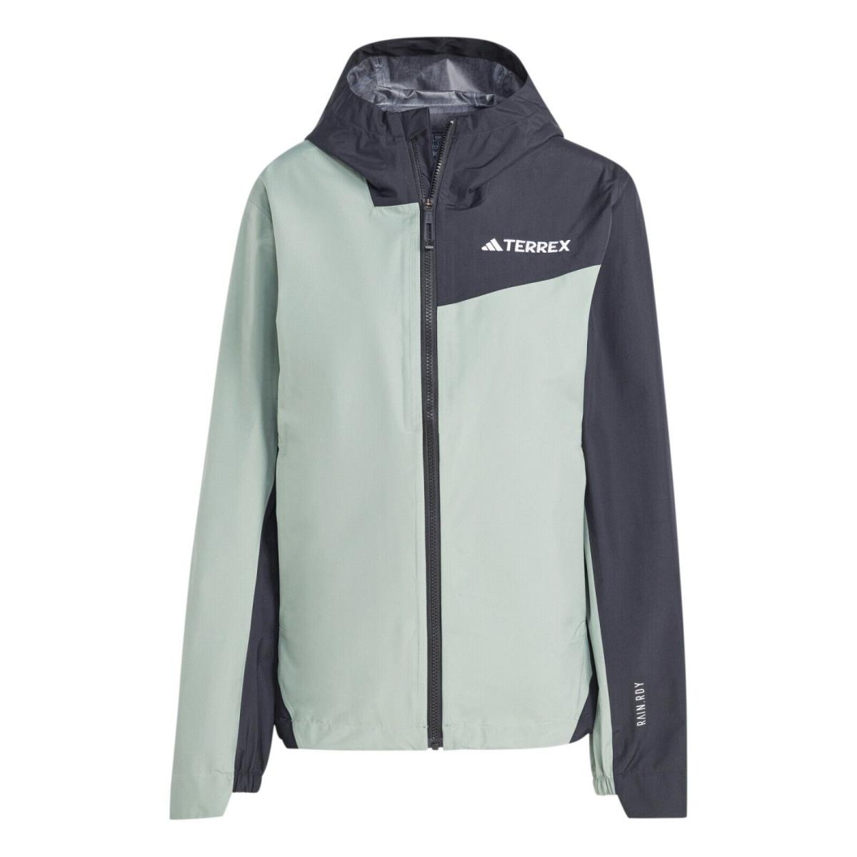 Adidas Terrex Multi 2.5L Rain.rdy Rain Jacket Green/black Women`s Small