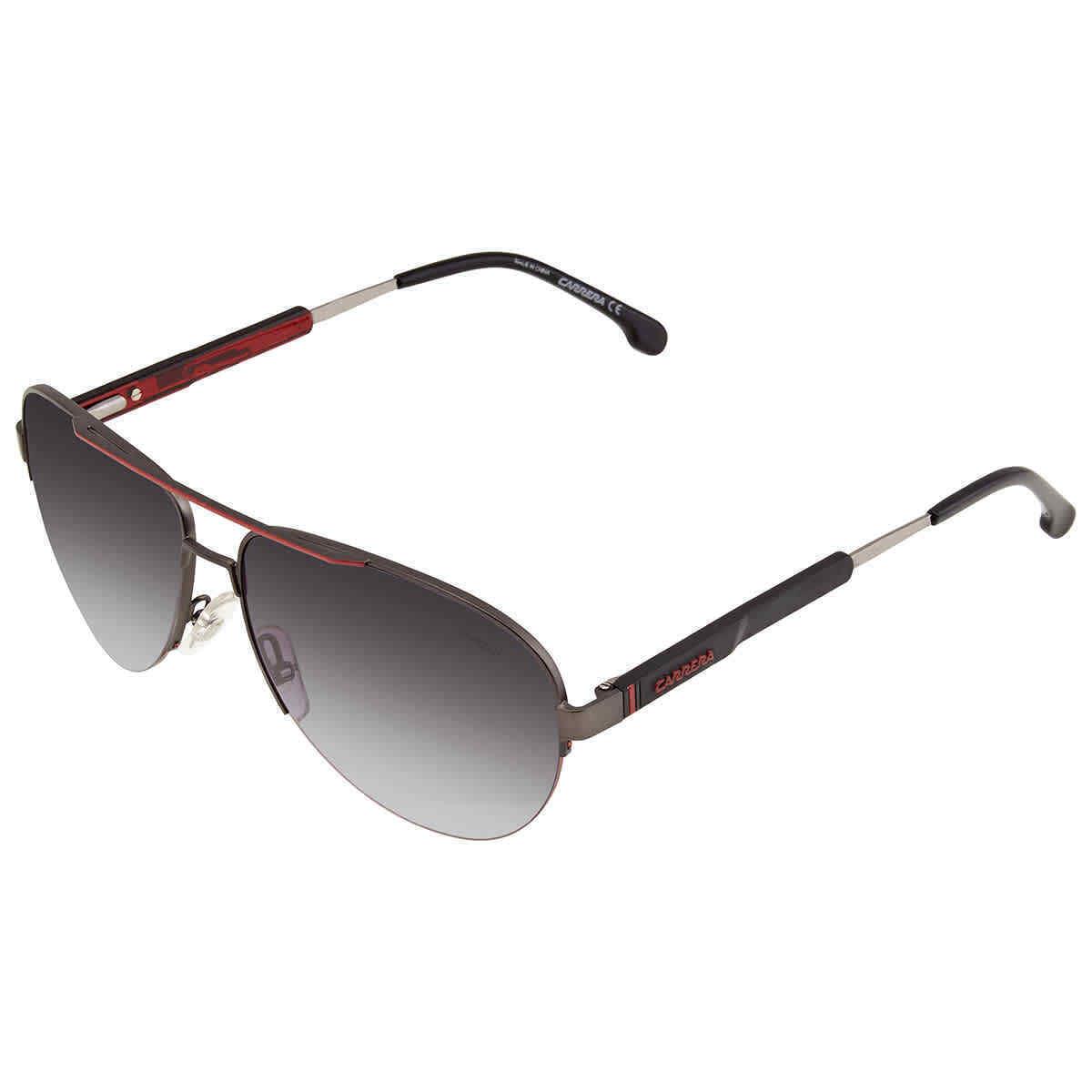 Carrera Aviator Men`s Sunglasses - Semi Matte Ruthenium/black Grey Gradient