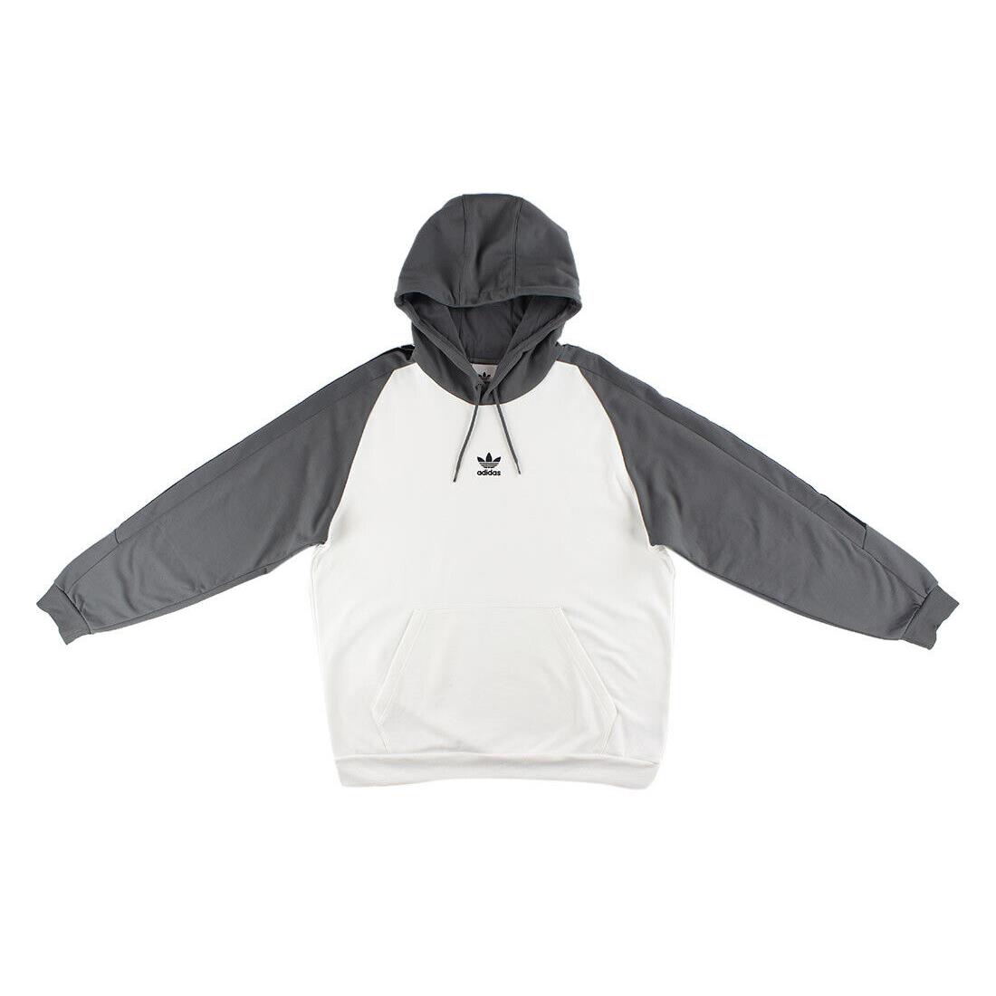 Adidas Originals On Edge Mens Active Hoodies Size XL Color: Grey/white