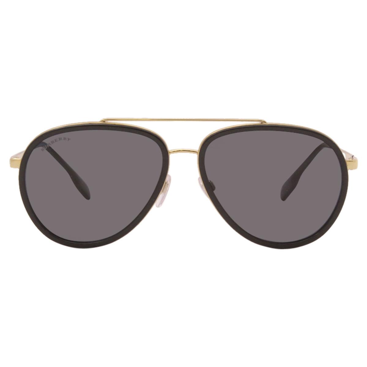 Burberry Oliver B-3125 1017/81 Sunglasses Men`s Gold/dark Grey Polarized Lenses