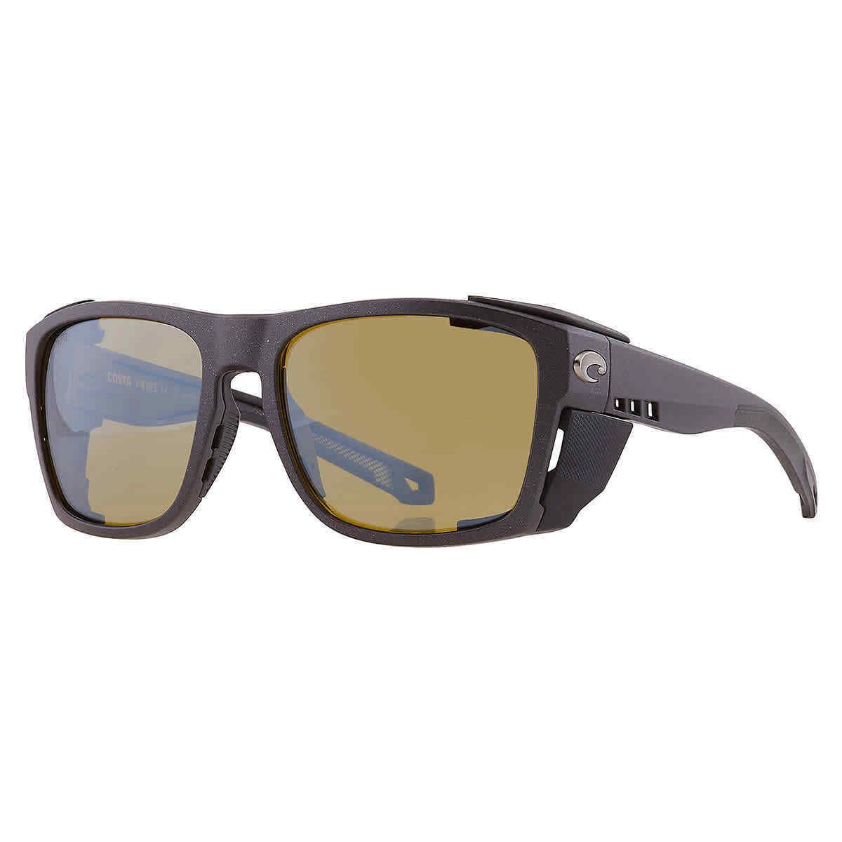 Costa Del Mar King Tide 6 Sunrise Silver Mirror Polarized Glass Wrap Men`s