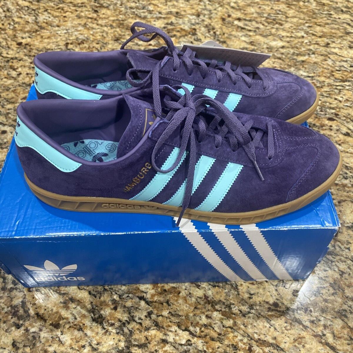 Adidas Originals Hamburg Classic Purple Teal Sneakers Men s US 12.5 Nfl SporTipTop