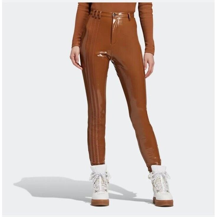 Adidas Women`s x Ivy Park Latex Pants Wild Brown Size X-small H18968