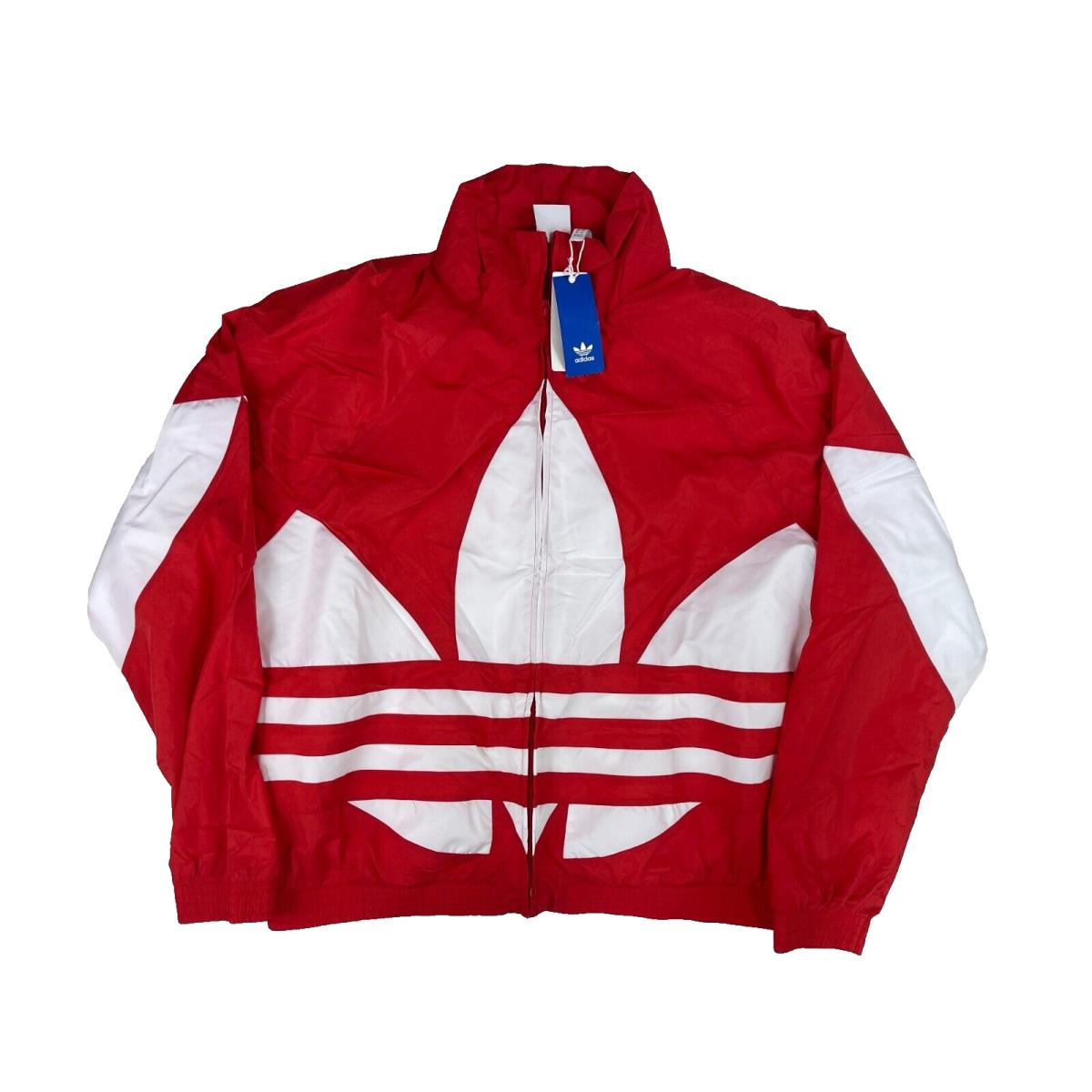 Adidas Originals Big Trefoil Track Jacket Red White Size XL FM9891