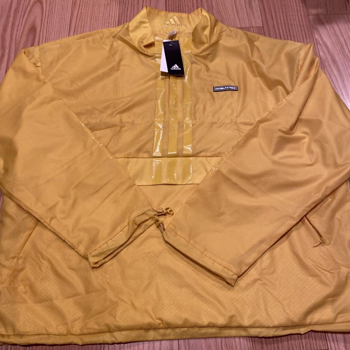 Adidas Daniel Patrick Anorak Yellow Basketball Jacket GK8644 Mens SZ L