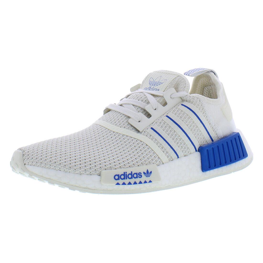 Adidas NMD_R1 Mens Shoes Size 7.5 Color: White/blue - White/Blue, Main: White