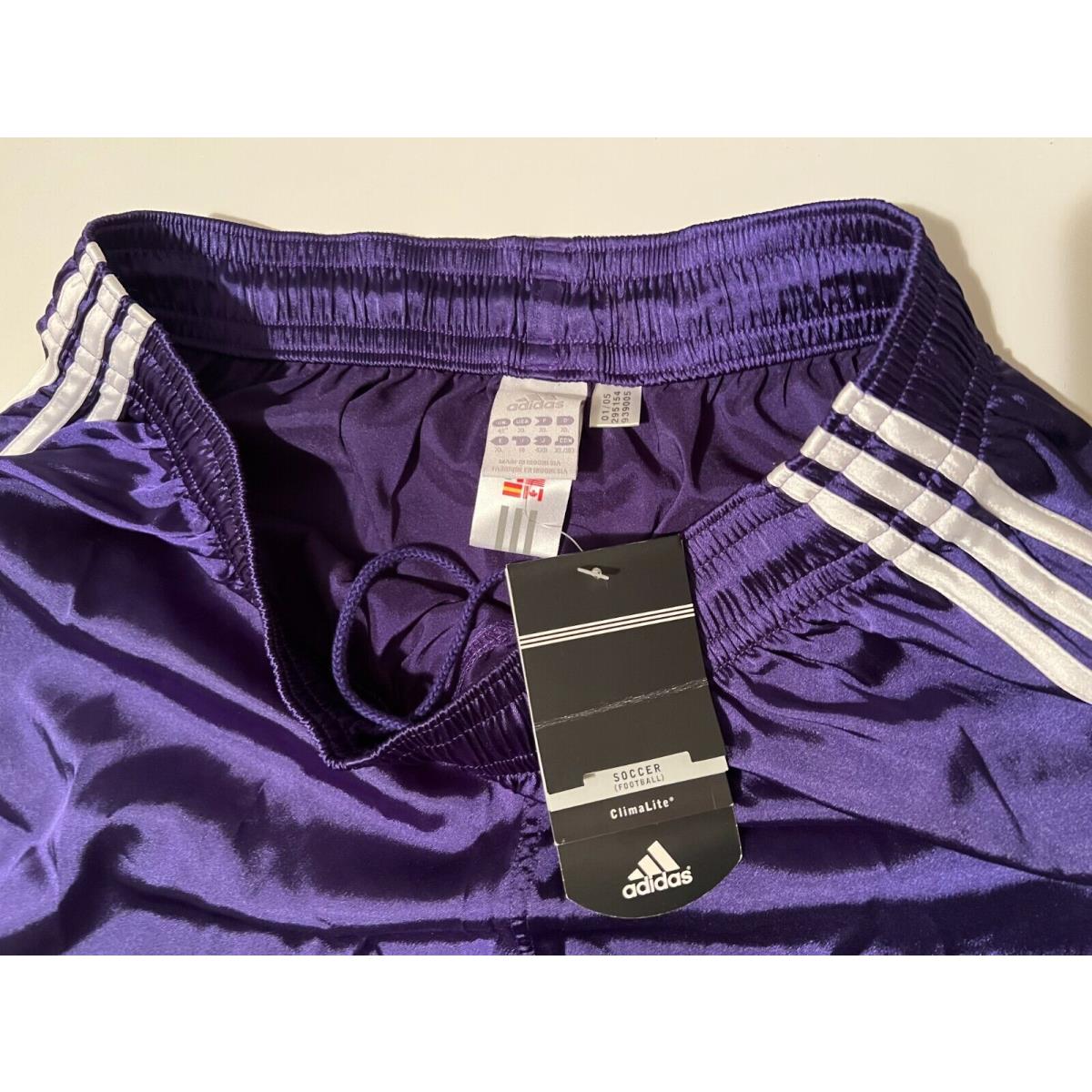 Men`s Purple Adidas Satin Soccer Shorts Size XL Collector`s Item