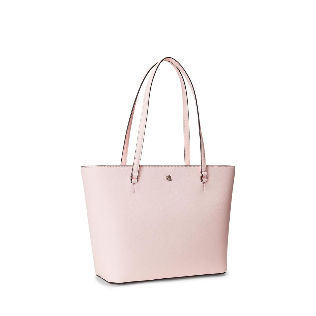 Woman`s Handbags Lauren Ralph Lauren Crosshatch Leather Medium Karly Tote