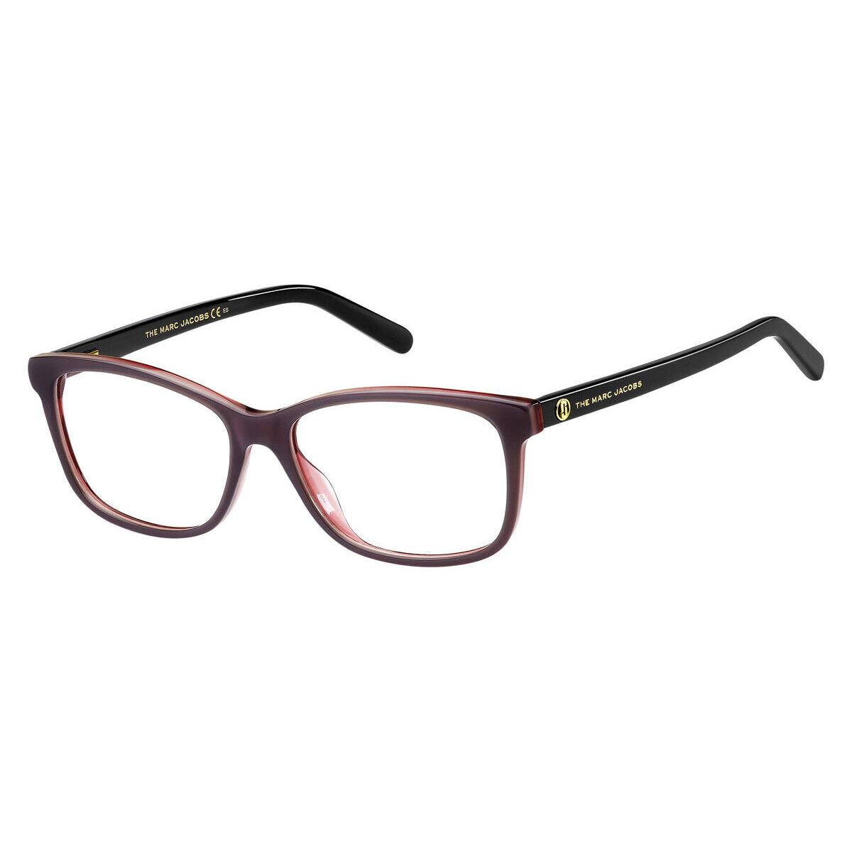 Marc Jacobs 558 Eyeglasses Women Gray Burgundy Rectangle 53mm - Frame: Gray Burgundy, Lens: Demo