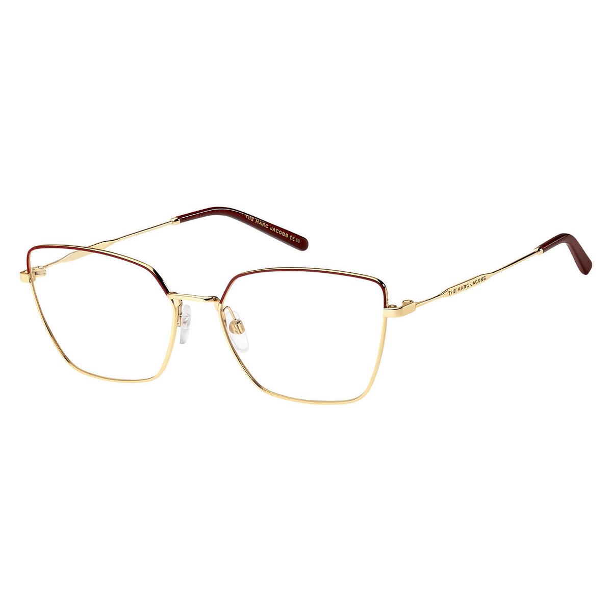 Marc Jacobs 561 Eyeglasses Women Gold Burgundy Cat Eye 56mm