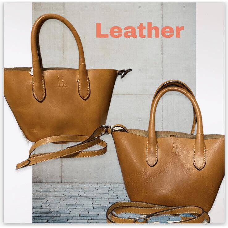 Small Leather Polo Ralph Lauren Bellport Tote Leather - Cuoio