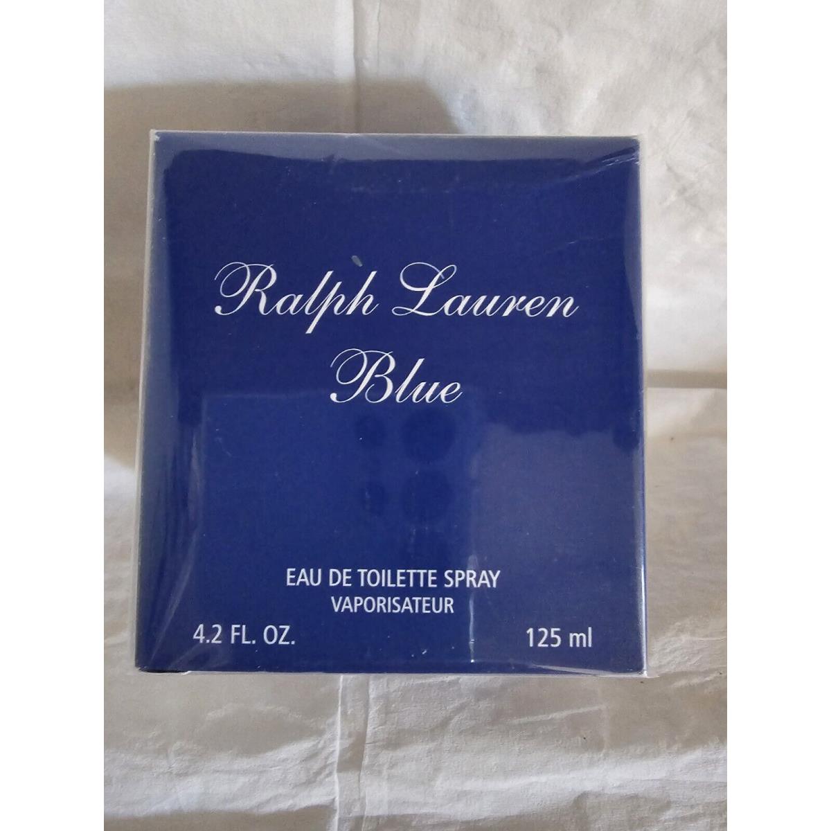 Ralph Lauren Blue Perfume 4.2 Oz 125 ml Edt Spray Women Rare Htf Real Gift