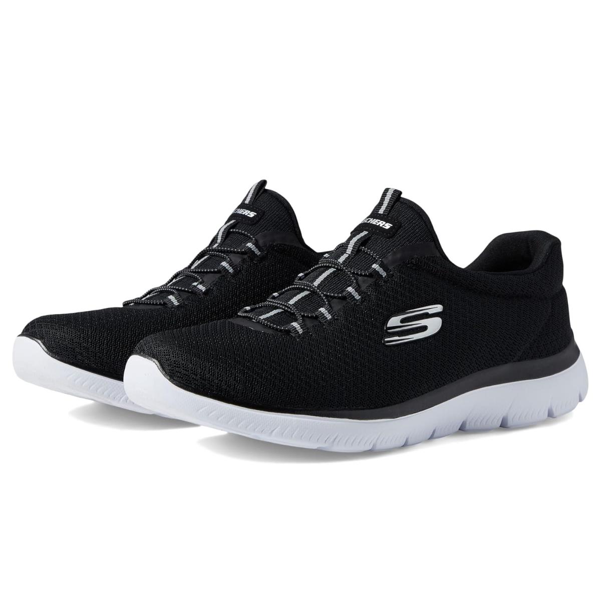 Woman`s Sneakers Athletic Shoes Skechers Summits - Black/White