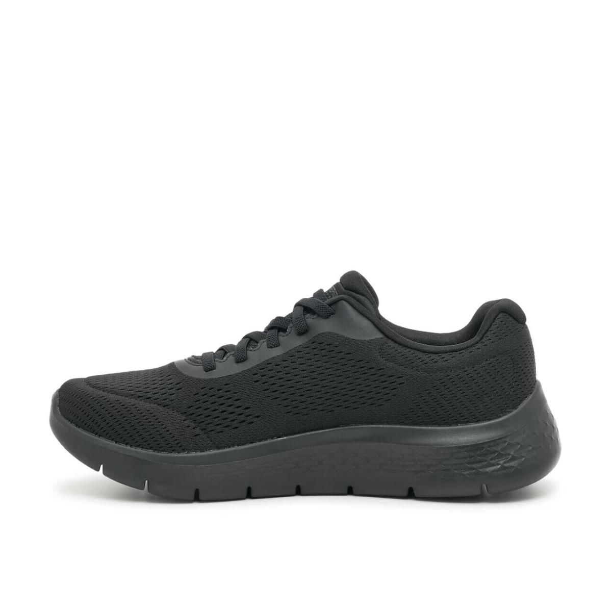 Mens Skechers Gowalk Flex Sneaker Black Mesh Shoes - Black