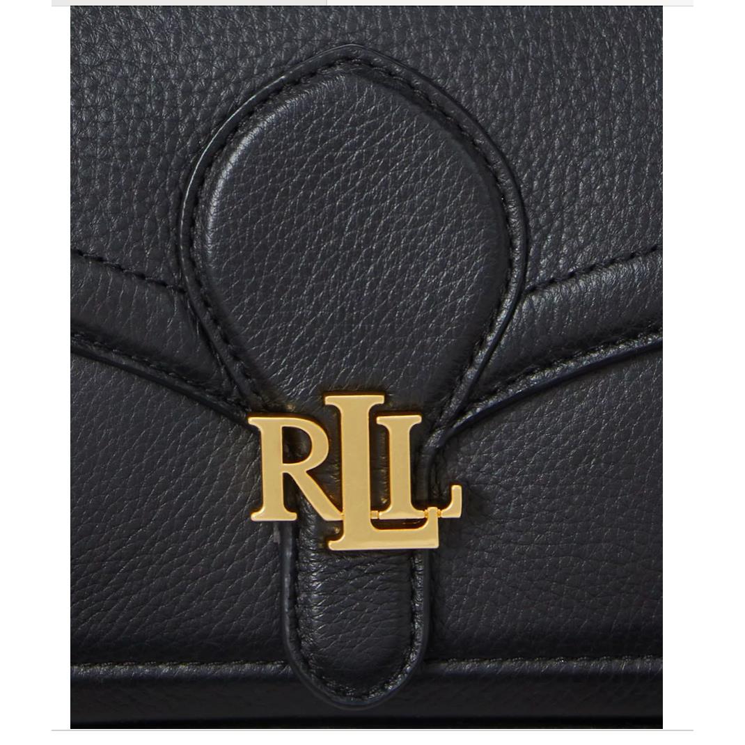 Ralph Lauren Pebbled Leather Bradley Convertible Bag Black