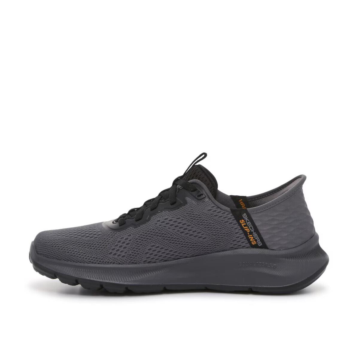 Mens Skechers Hands Free Slip-ins: Equalizer 5 Slip-on Grey Orang Knit Shoes