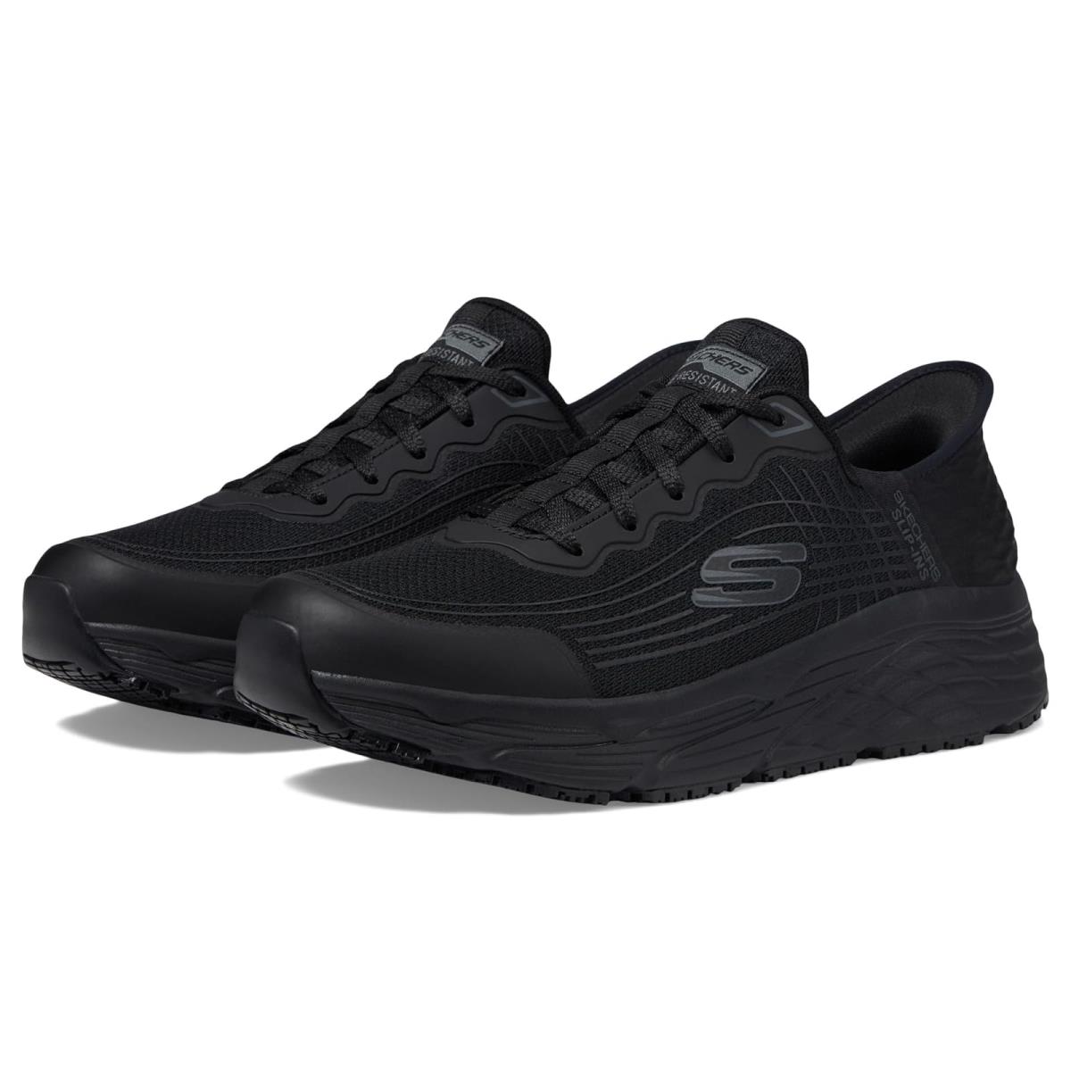 Man`s Shoes Skechers Work Max Cushioning Elite SR - Remma - Black