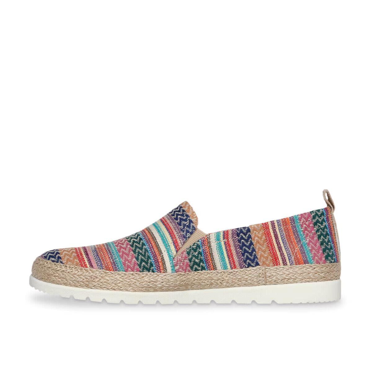 Womens Skechers Bobs Flexpadrille 3.0 Slip-on Multicolor Canvas Shoes - Multicolor