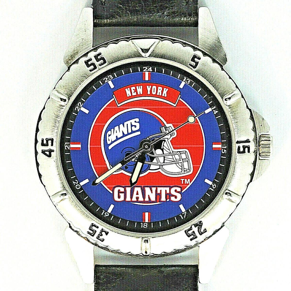 York Giants Nfl Fossil Unworn Mens Vintage 1997 Leather Band Watch