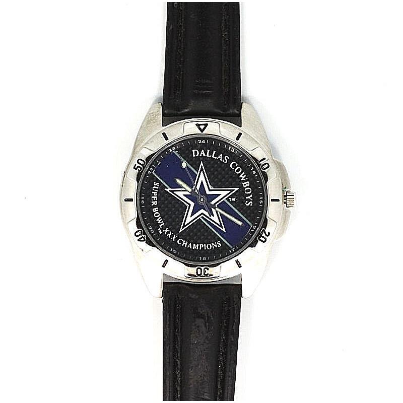 Dallas Cowboys Super Bowl Xxx Fossil Vintage Unworn Leather Band Watch